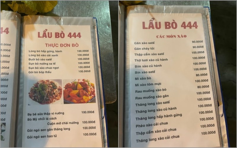 Quán Lẩu Bò 444